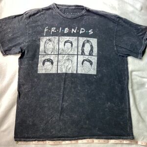 Friends Black Graphic T-Shirt Xl